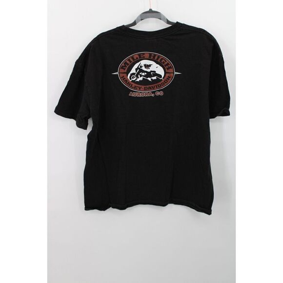HARLEY DAVIDSON 2XL LIVE TO RIDE....RIDE TO LIVE AURORA, CO BLACK TEE T-SHIRT - Picture 4 of 7
